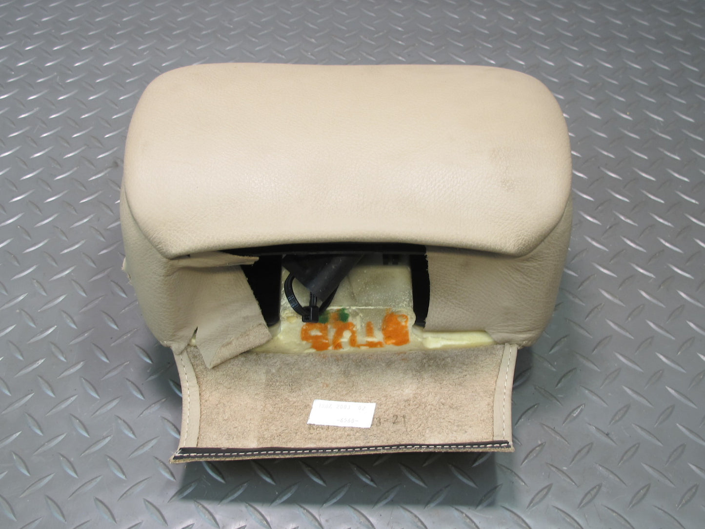 01-06 BMW E46 330CI Convertible Front Right Leather Headrest Beige OEM