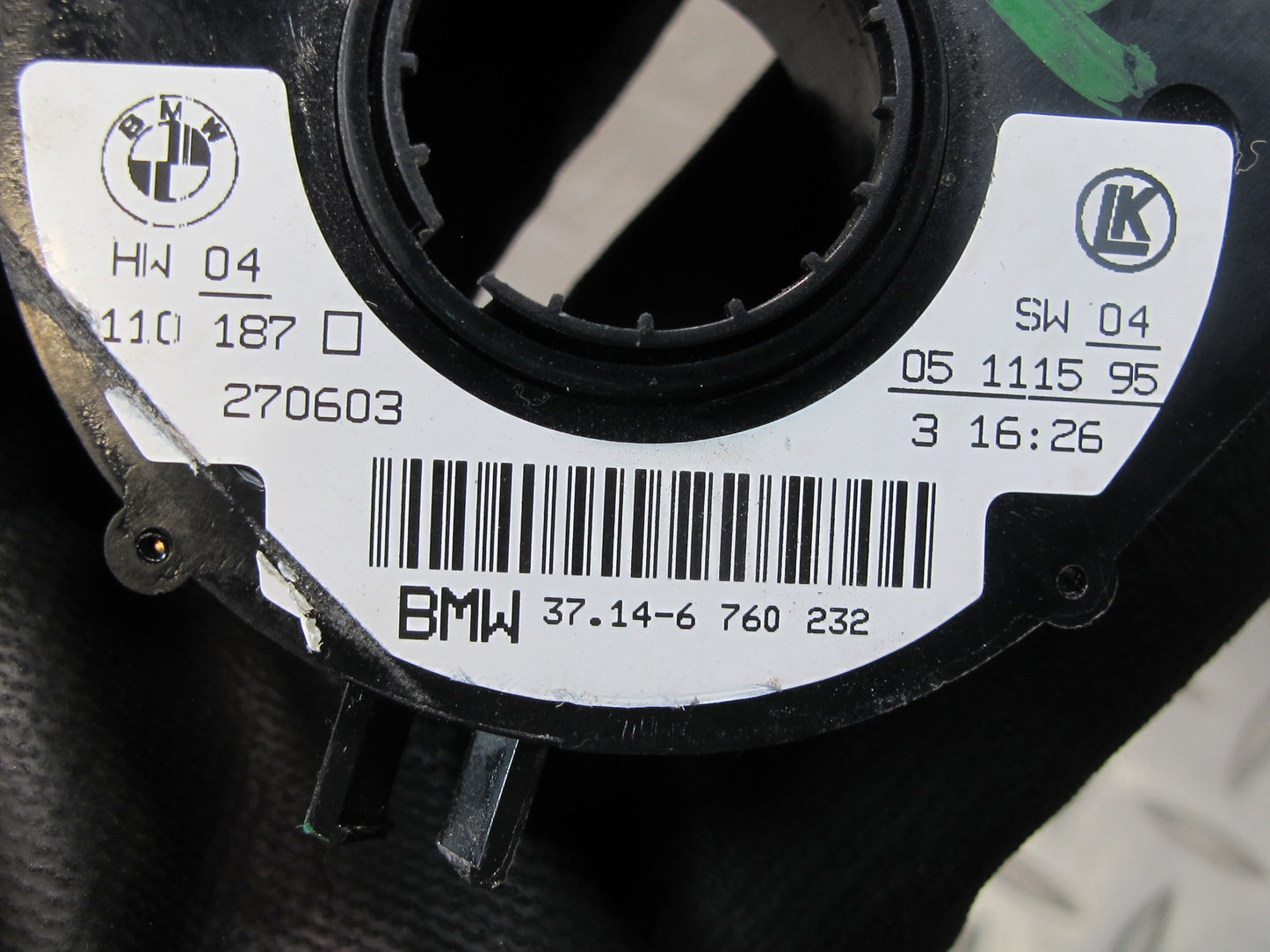 01-06 BMW E46 CONVERTIBLE STEERING COLUMN CLOCK SPRING 6760232 OEM