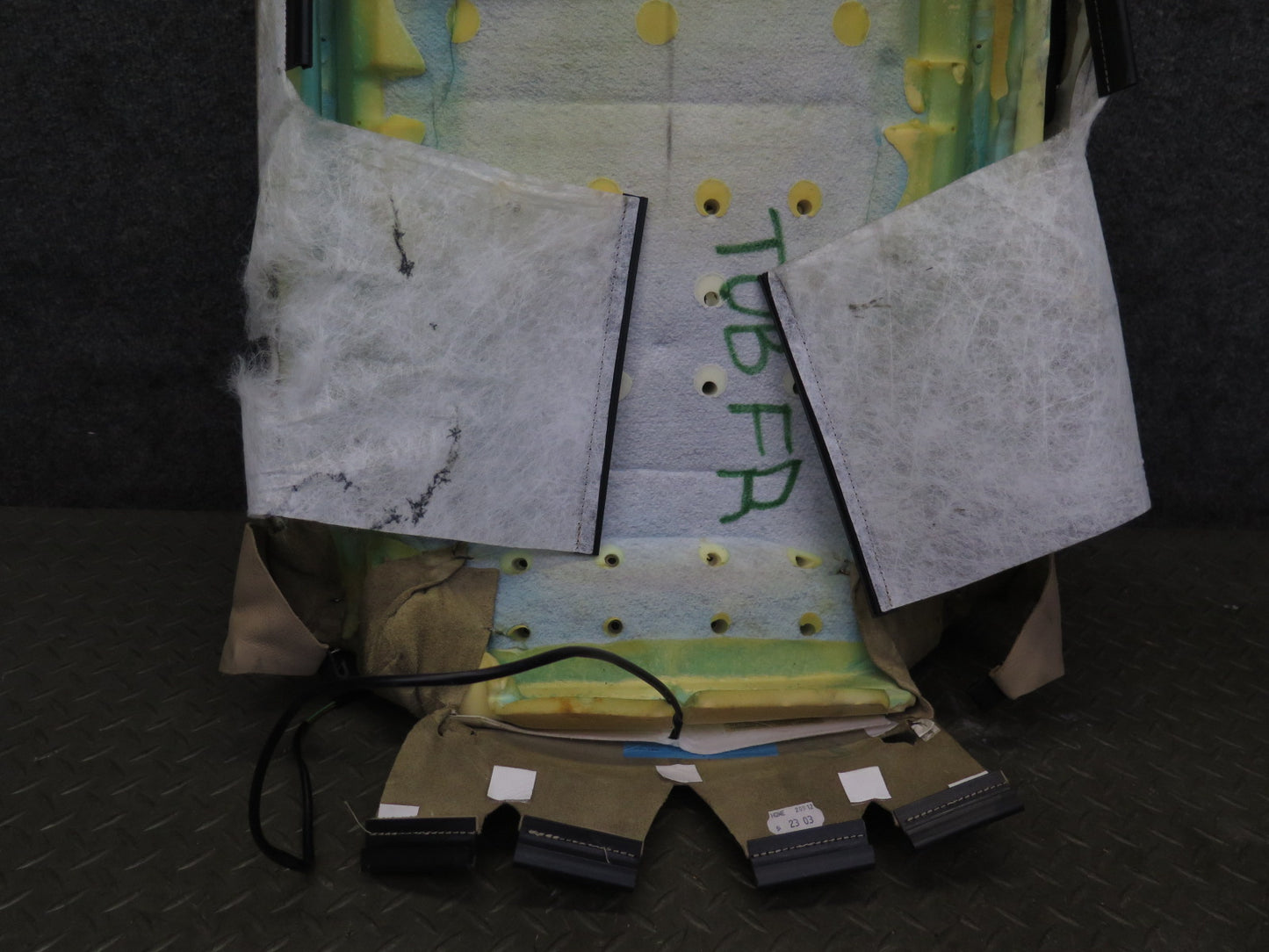 01-06 BMW E46 330ci Convertible Front Right Seat Upper Leather Cushion Beige OEM