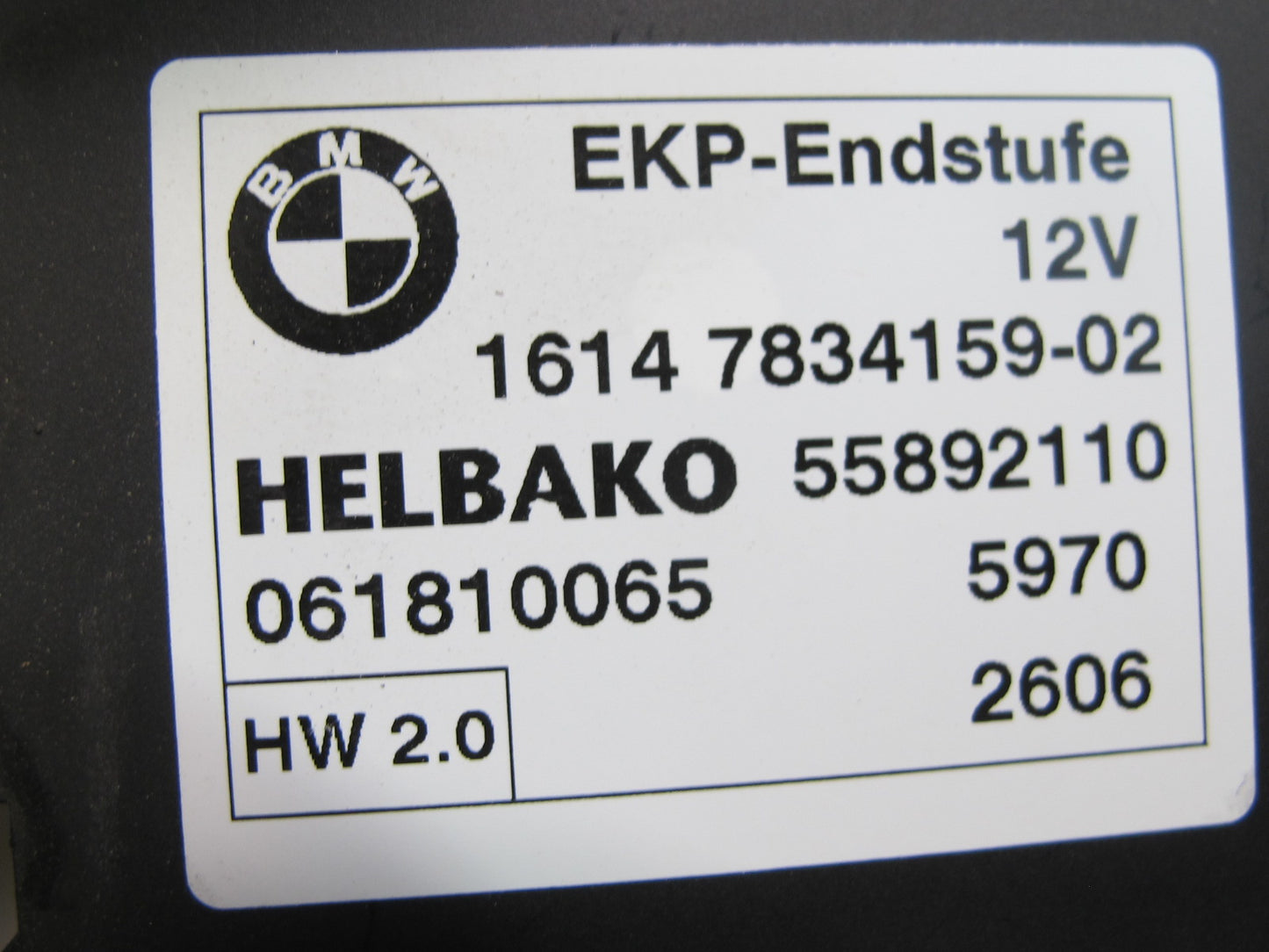 2006-2010 BMW E60 E63 E64 M5 M6 Fuel Pump Control Module 7834159