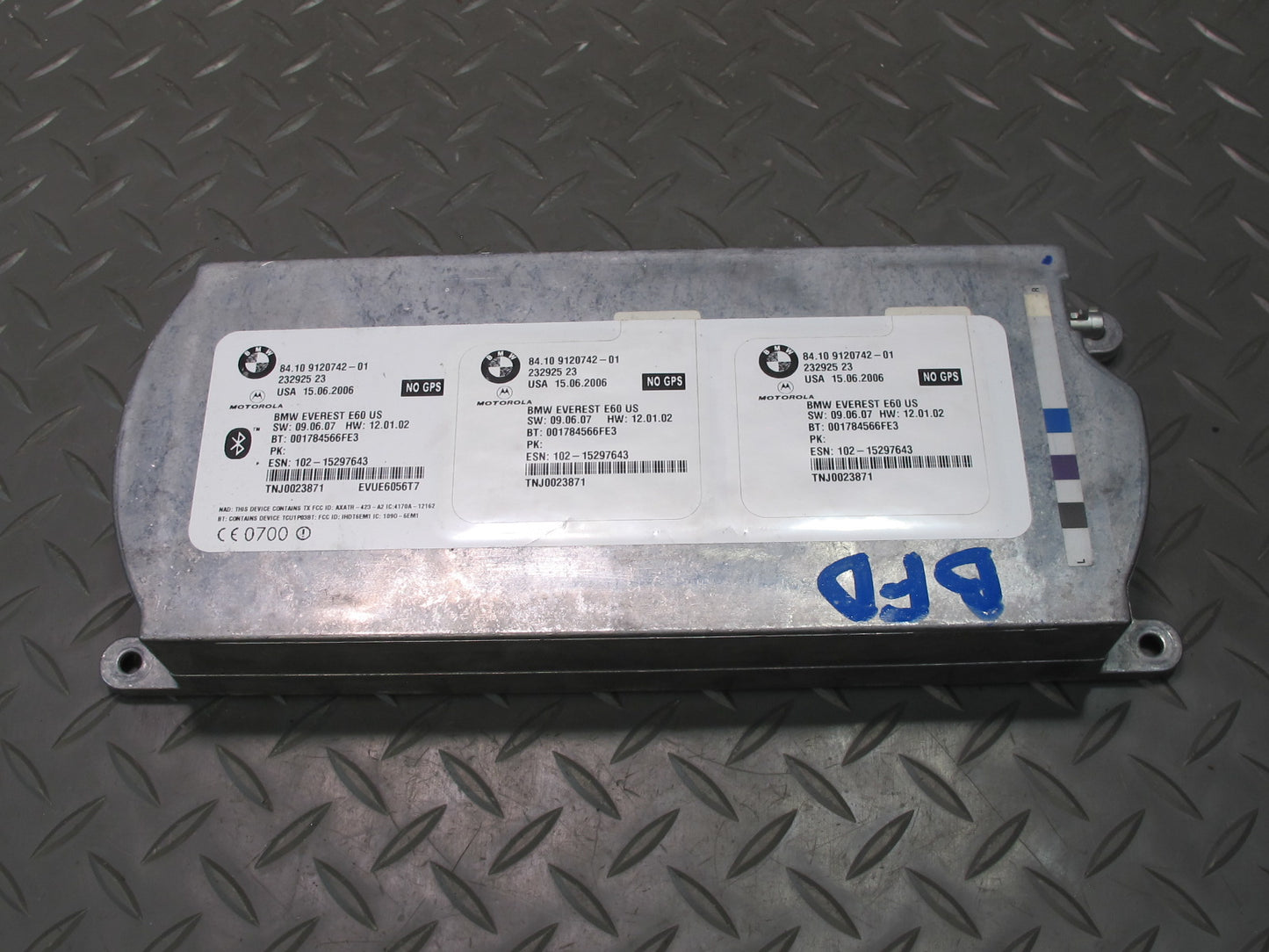 2006-2007 BMW E60 M5 Bluetooth Communication Control Module 9120742