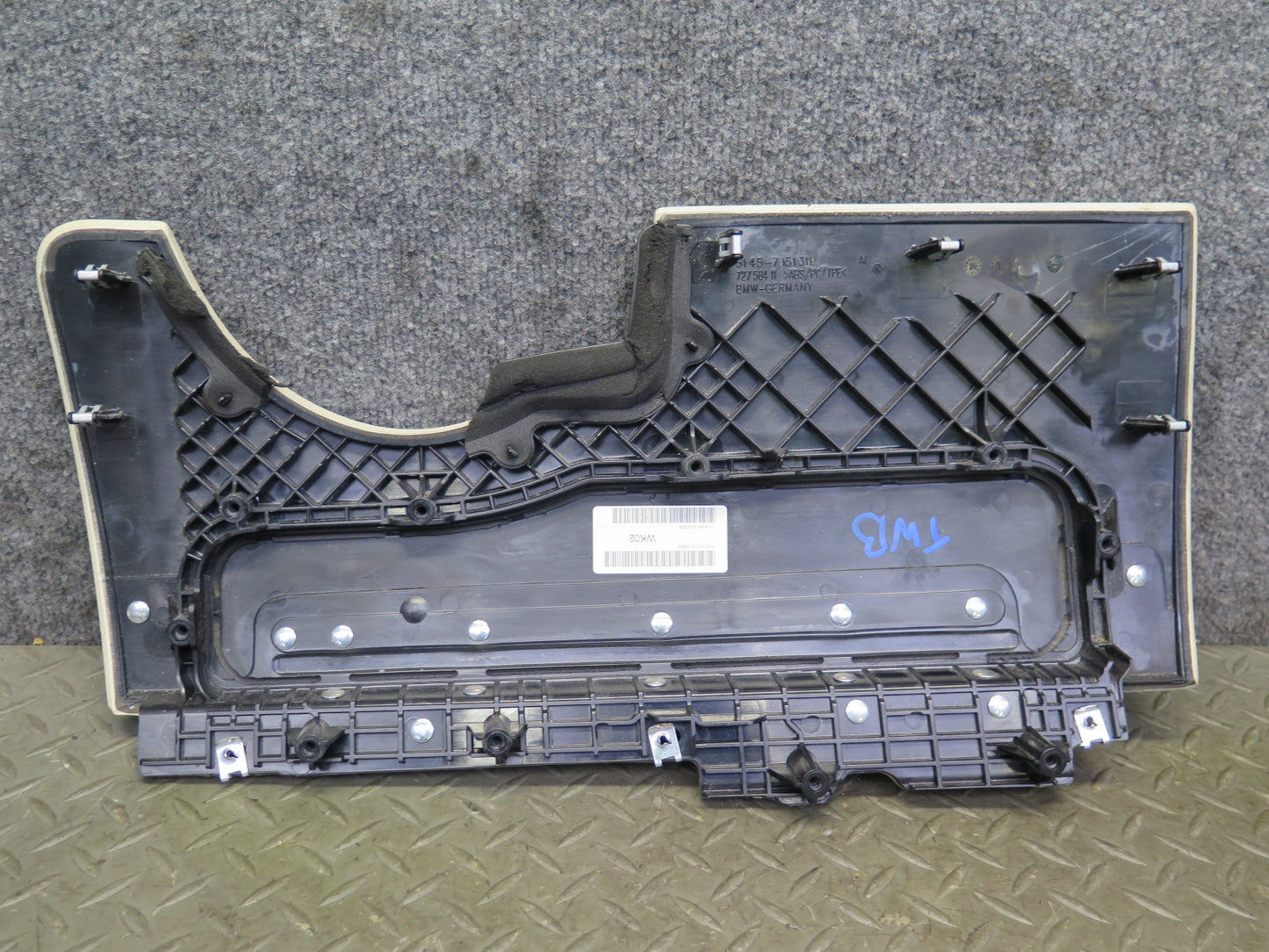 07-13 BMW E93 335i Convert Dash Left Lower Knee Trim Cover Panel Creambeige OEM