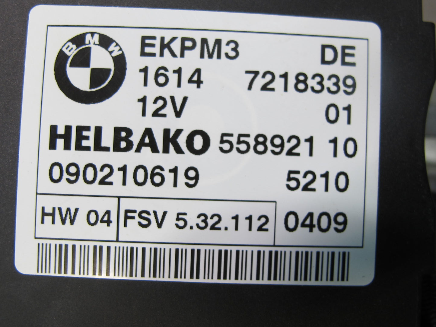2009 BMW E90 E92 E93 335i Fuel Pump Control Module 7218339 OEM