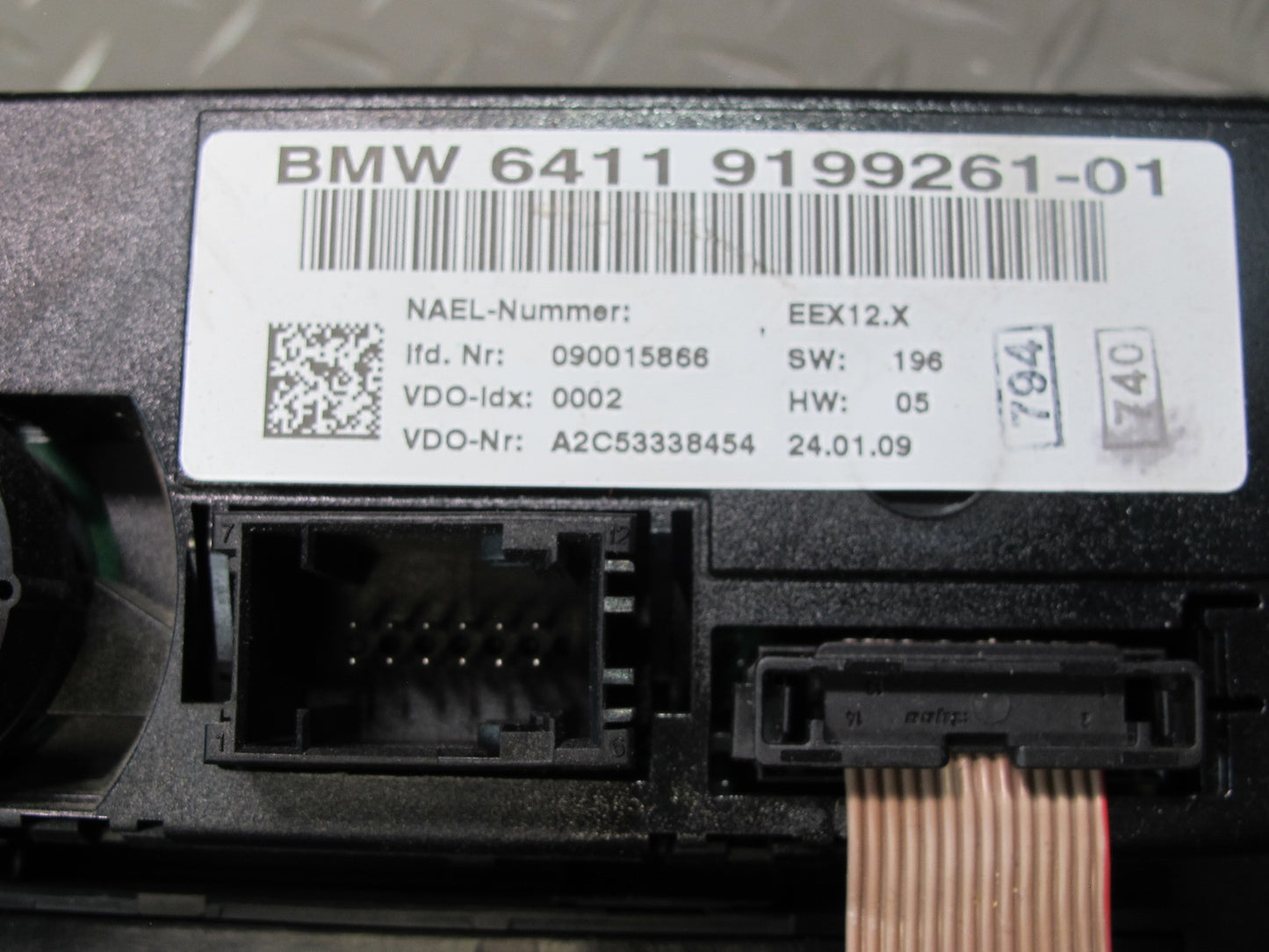 07-13 BMW E92 E93 335i A/C Heater Climate Control & Heated Seat Switch Panel OEM
