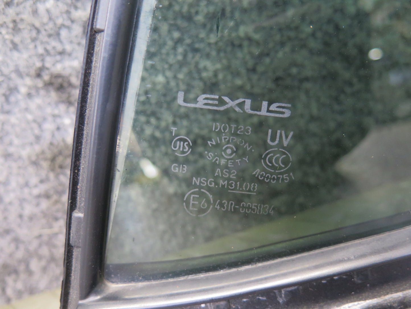 08-14 Lexus IS250 IS350 Is-f Sedan Rear Left Quarter Glass Window OEM