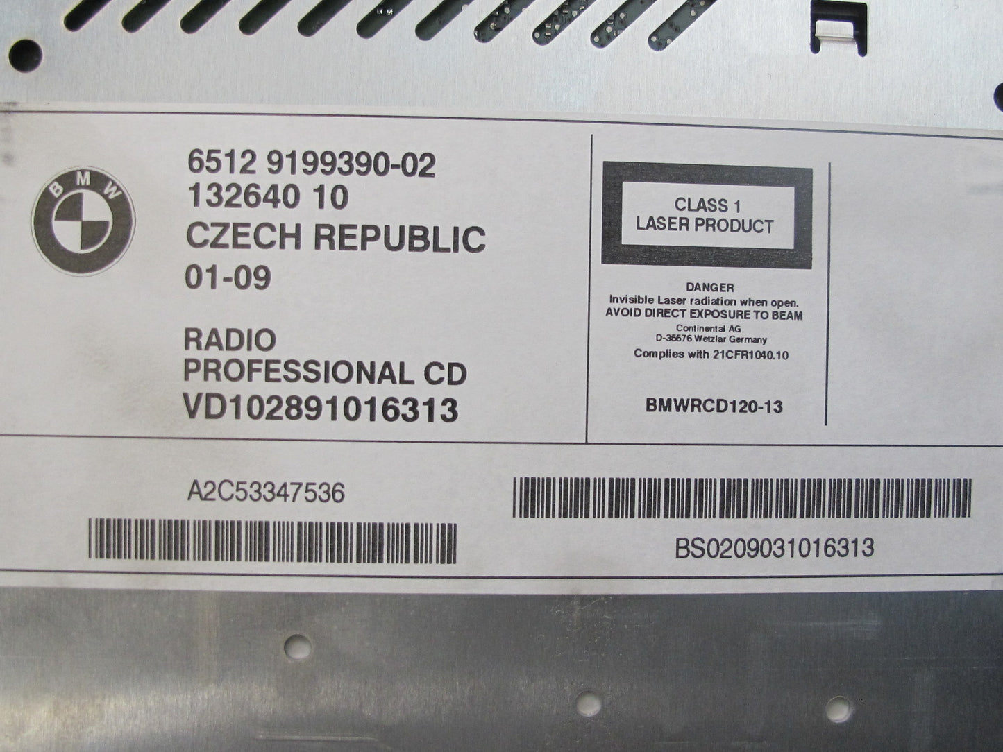 07-10 BMW E90 E92 E93 335i Car Stereo Radio CD Player Receiver 9199390 OEM