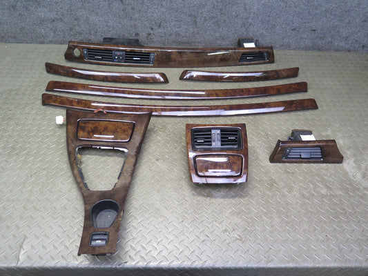09-13 BMW E93 335i Convertible Interior Wood Trim Bezel Cover Panel Set OEM