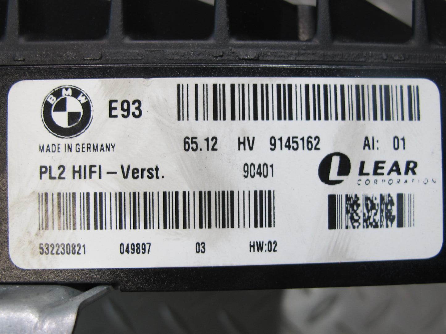 07-10 BMW E93 335i Convertible Hifi Audio System Amplifier AMP 9145162 OEM