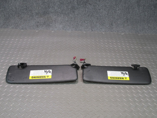 07-13 BMW E93 335I Convertible Set of 2 Front Left & Right Sun Visor Black OEM