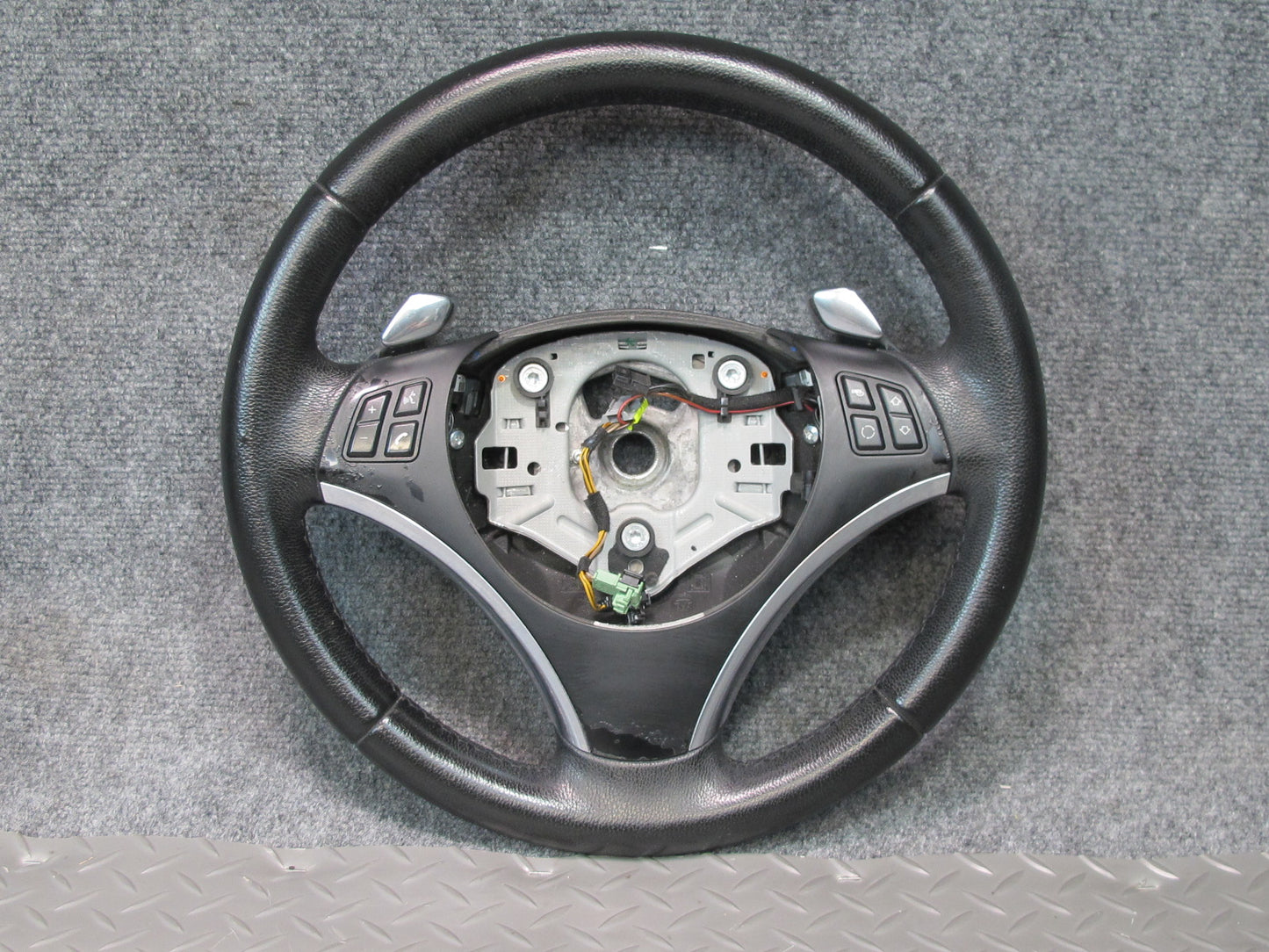 08-10 BMW E90 E92 E93 335i A/T Leather Sport Steering w Controls & Paddles OEM