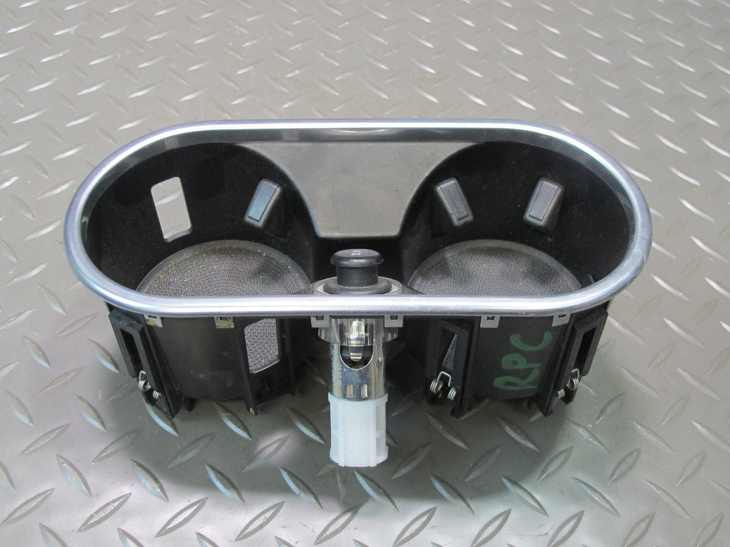 11-18 Porsche Cayenne 958 Front Center Console Drink CUP Holder W/ 12V Socket