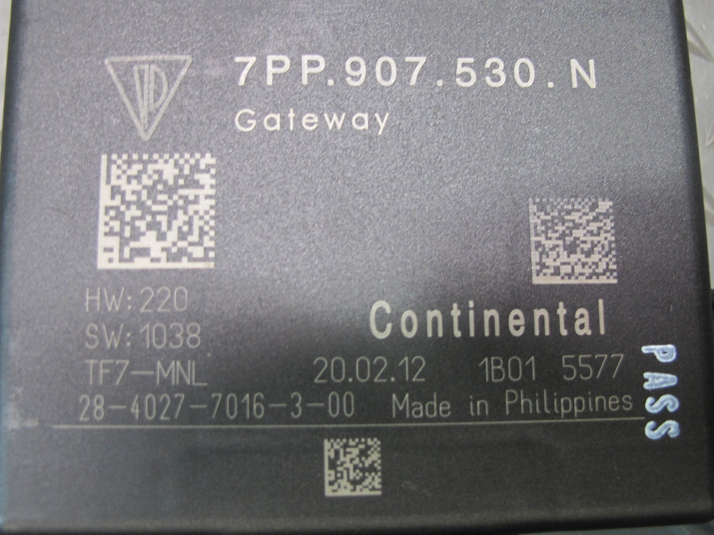 2011-2014 Porsche Cayenne 958 Gateway Control Module Unit 7PP907530N