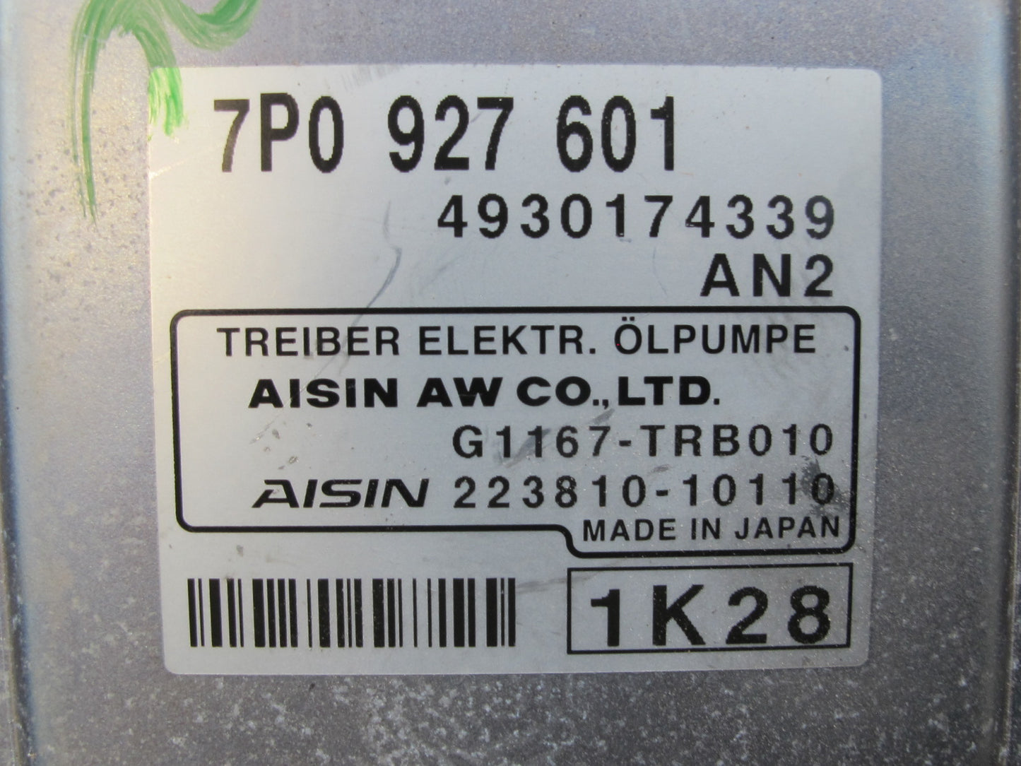 2011-2014 Porsche Cayenne 958 Oil Pump Control Module Unit 7P0927601
