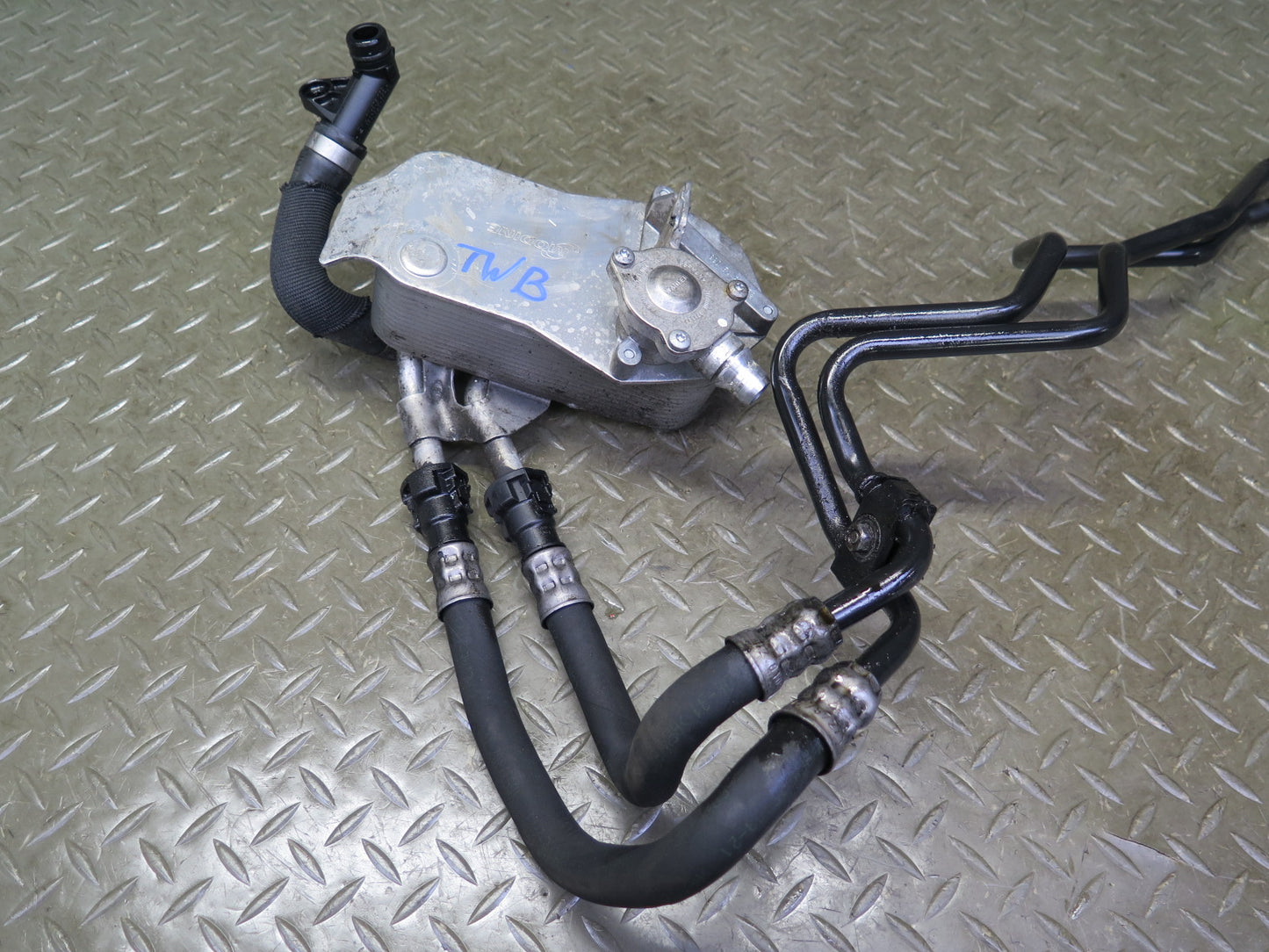 07-13 BMW E90 E92 E93 335I RWD A/T Oil Cooler Heat Exchanger w Pipe Line Set OEM