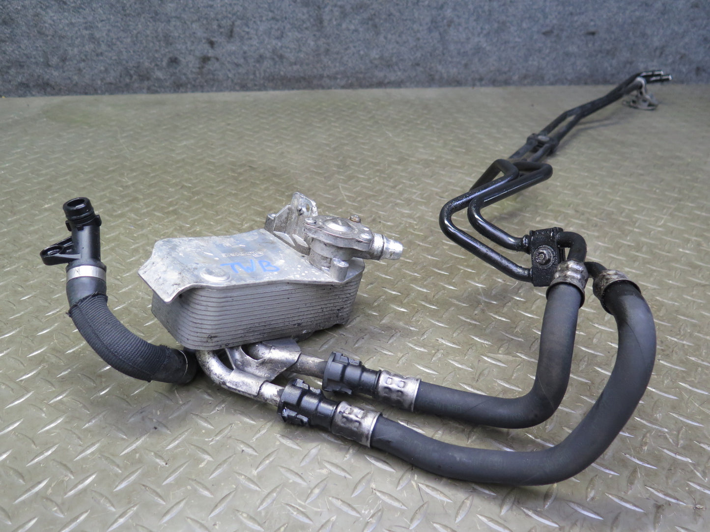 07-13 BMW E90 E92 E93 335I RWD A/T Oil Cooler Heat Exchanger w Pipe Line Set OEM