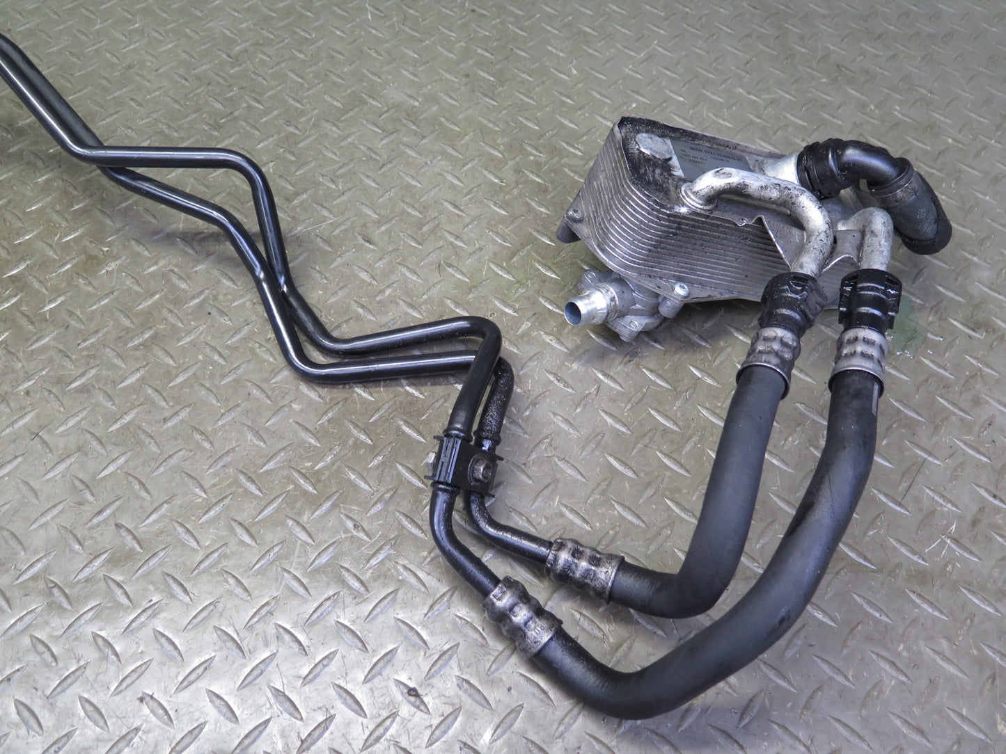 07-13 BMW E90 E92 E93 335I RWD A/T Oil Cooler Heat Exchanger w Pipe Line Set OEM