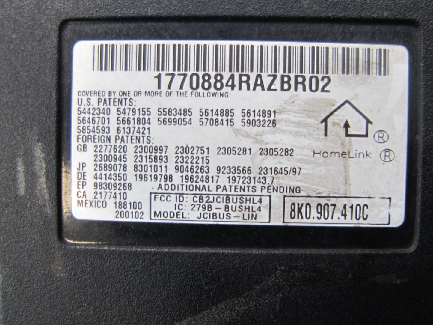 2011-2018 Porsche Cayenne 958 Garage Opener Homelink Control Module Unit