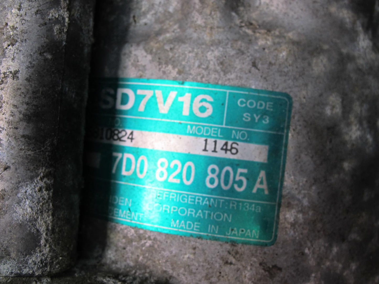 99-03 VW Eurovan T4 2.8L A/C Air Condition Compressor 7D0820805A OEM