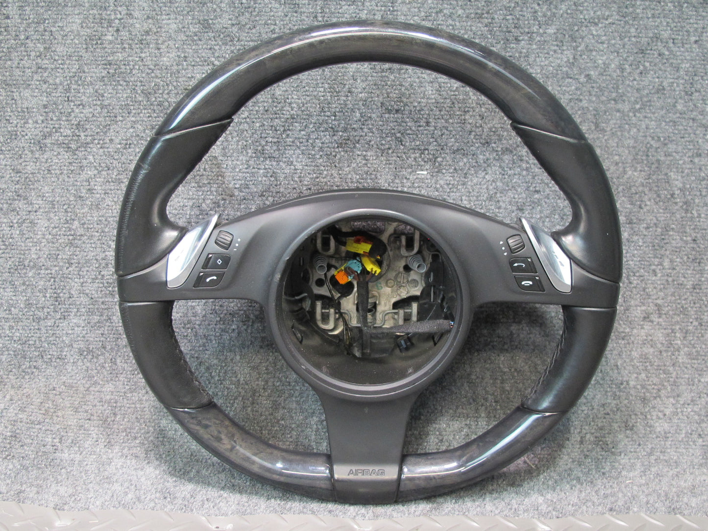 2011-2014 Porsche Cayenne 958 Multi Function Heated Steering Wheel Leather Black