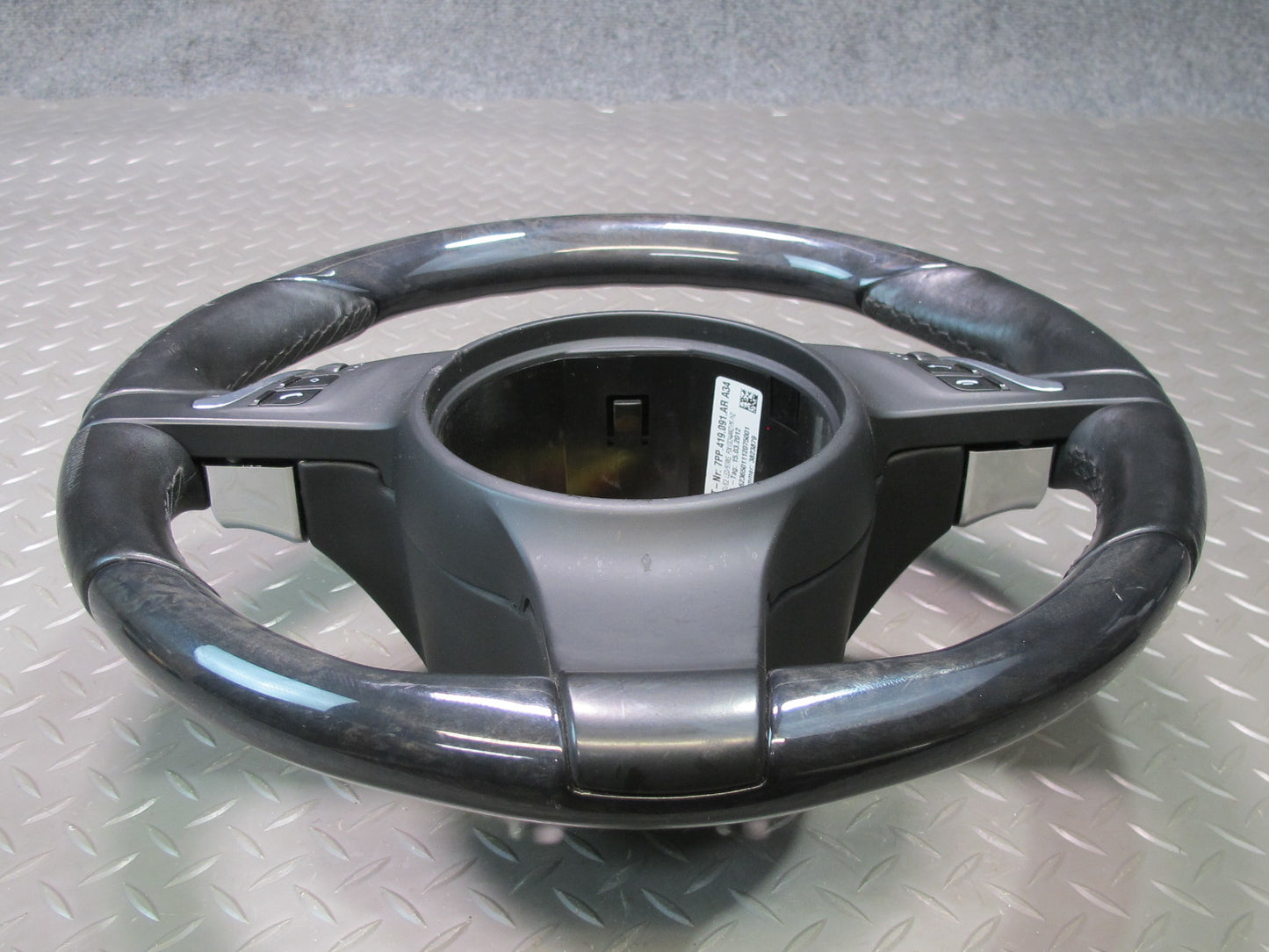 2011-2014 Porsche Cayenne 958 Multi Function Heated Steering Wheel Leather Black