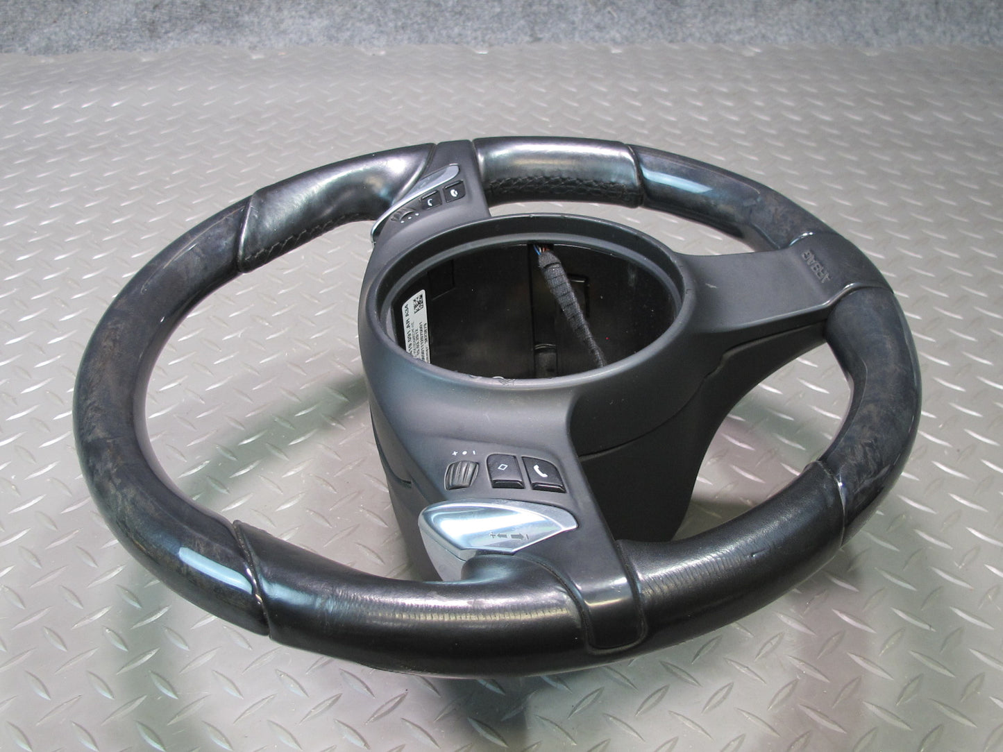 2011-2014 Porsche Cayenne 958 Multi Function Heated Steering Wheel Leather Black