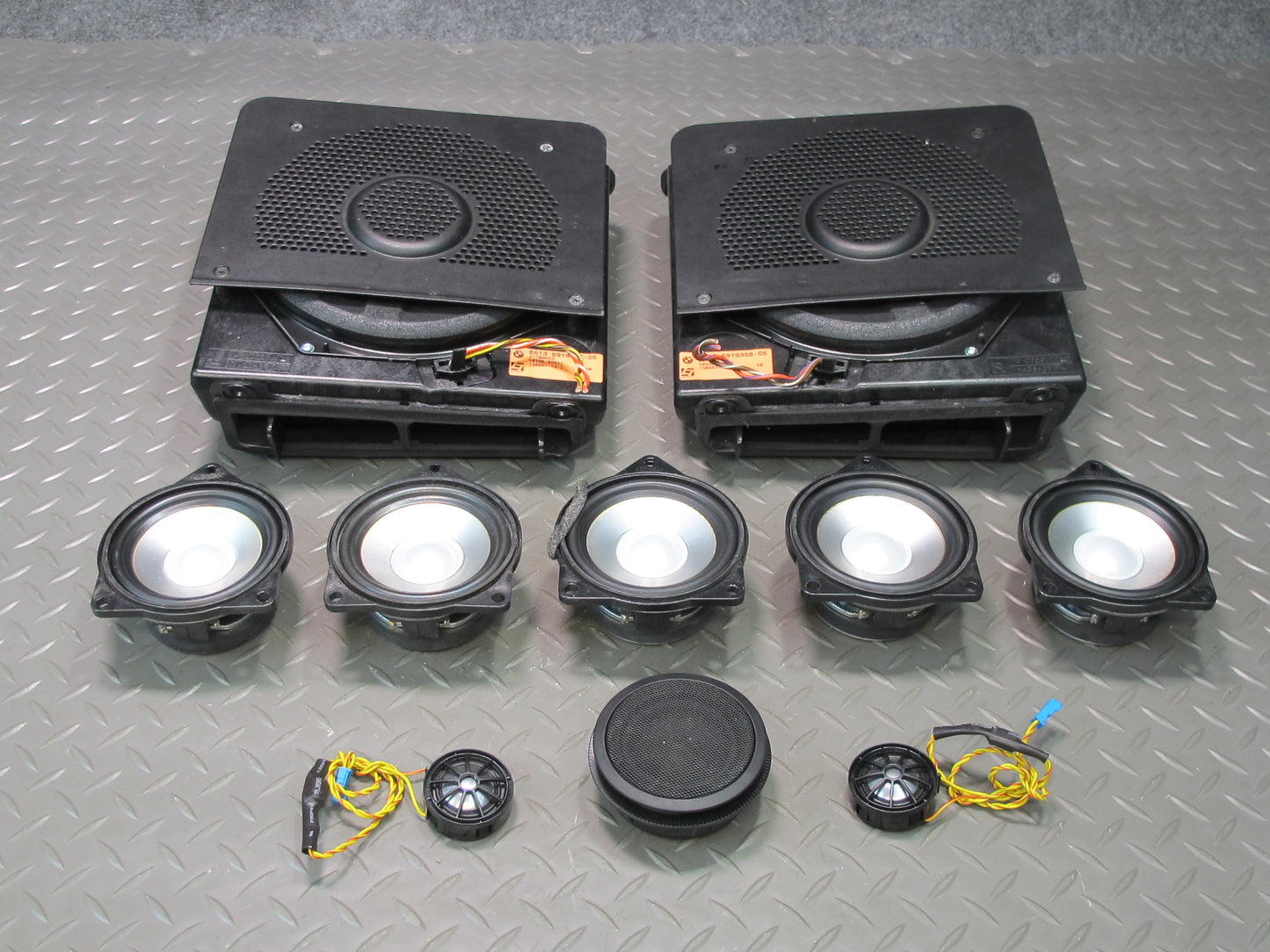 2006-2010 BMW E60 M5 535i TOP Hifi Audio Tweeter Subwoofer Speaker Set of 10