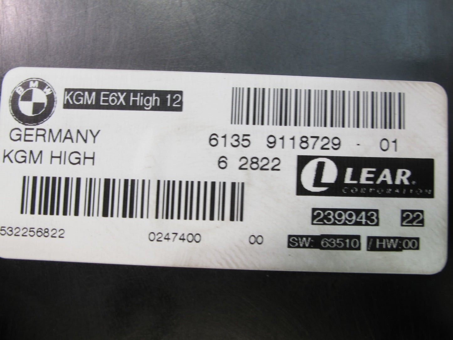 2006-2010 BMW E60 E63 E64 M5 535i Body Control Module BCM BCU 9118729