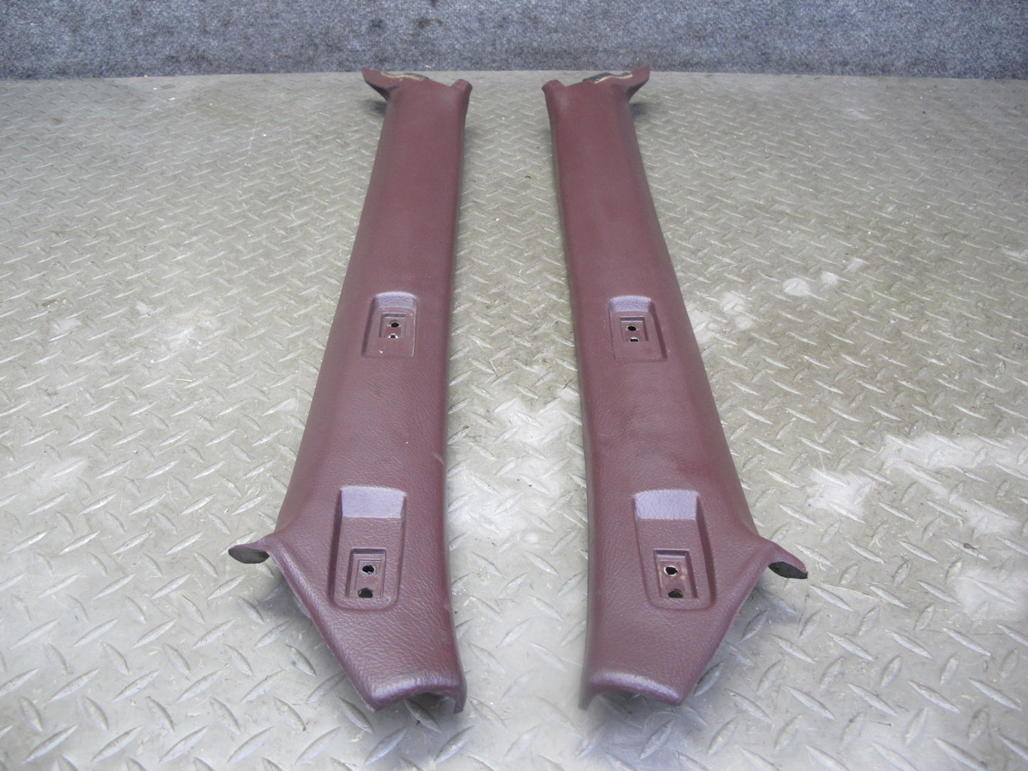 86-92 Toyota Supra MK3 Front Interior A Pillar Trim Cover Panel Set Maroon OEM