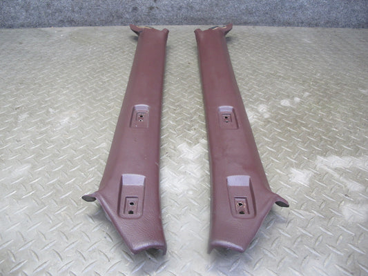 86-92 Toyota Supra MK3 Front Interior A Pillar Trim Cover Panel Set Maroon OEM