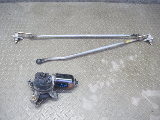 86-92 Toyota Supra MA70L Front Windshield Wiper Transmission Linkage w Motor OEM