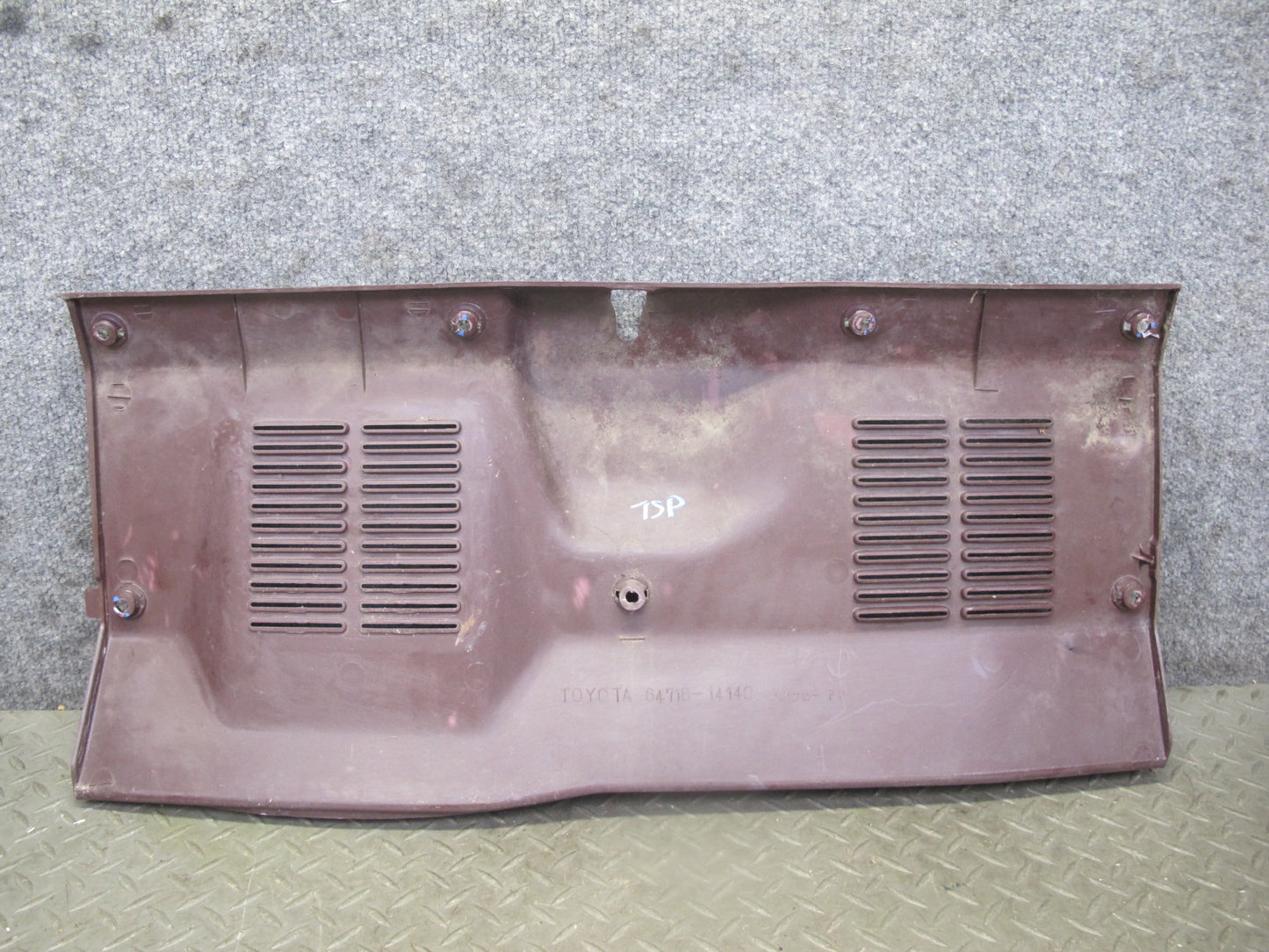 86-92 Toyota Supra MA70L MK3 Rear Trunk Hatch Center Trim Cover Panel Maroon OEM