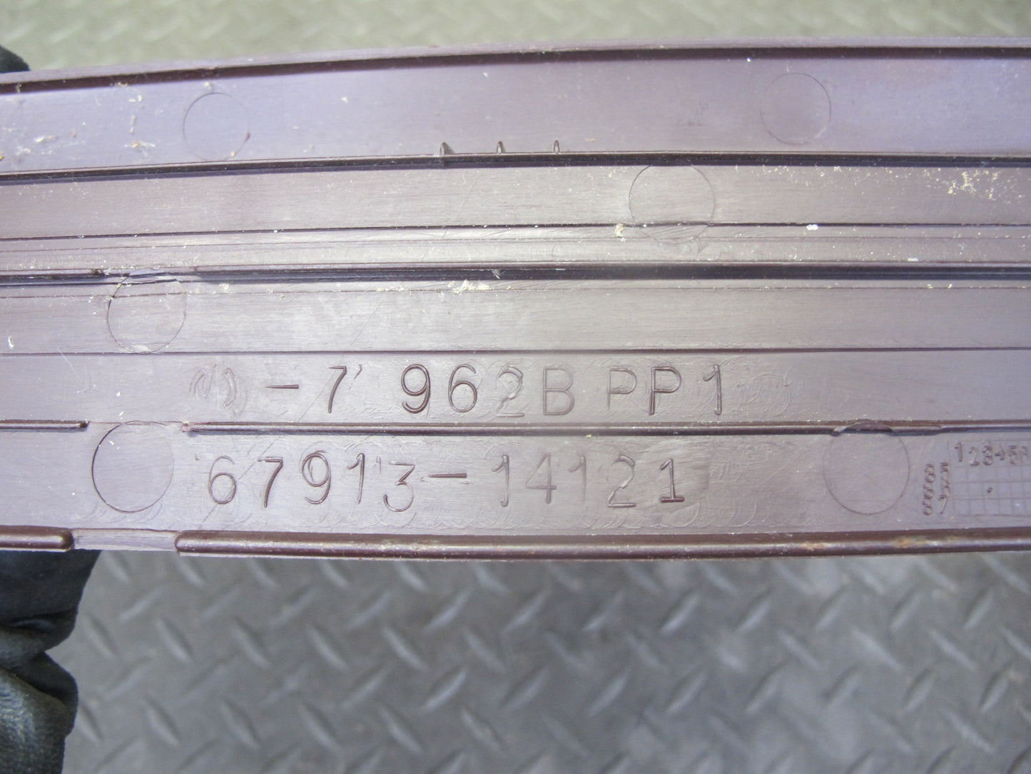 86-92 Toyota Supra MA70L MK3 Left or Right Door Scuff Sill Plate Trim Maroon OEM