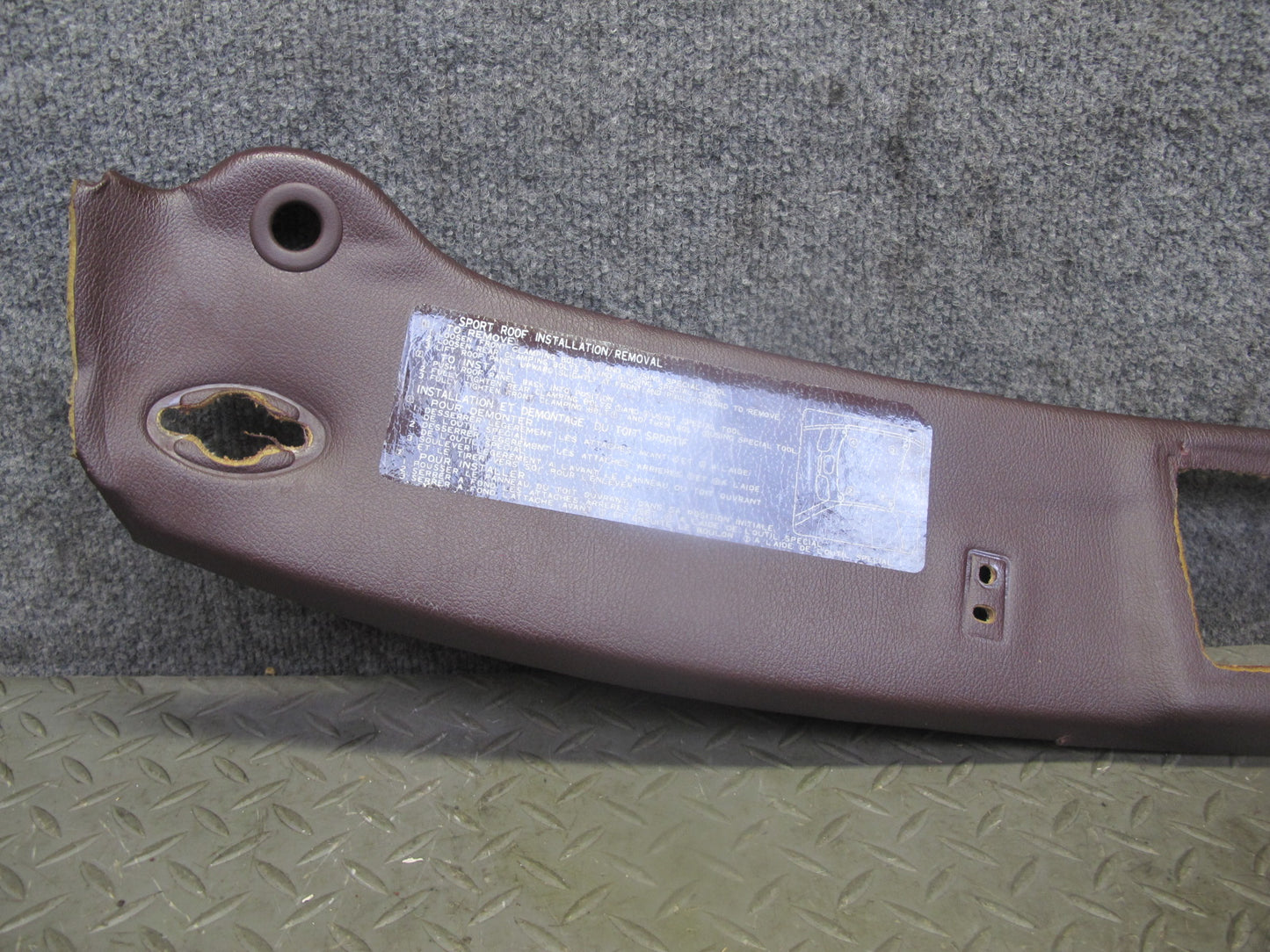 86-92 Toyota Supra MA70L MK3 Targa Front Upper Headliner Trim Cover Maroon OEM