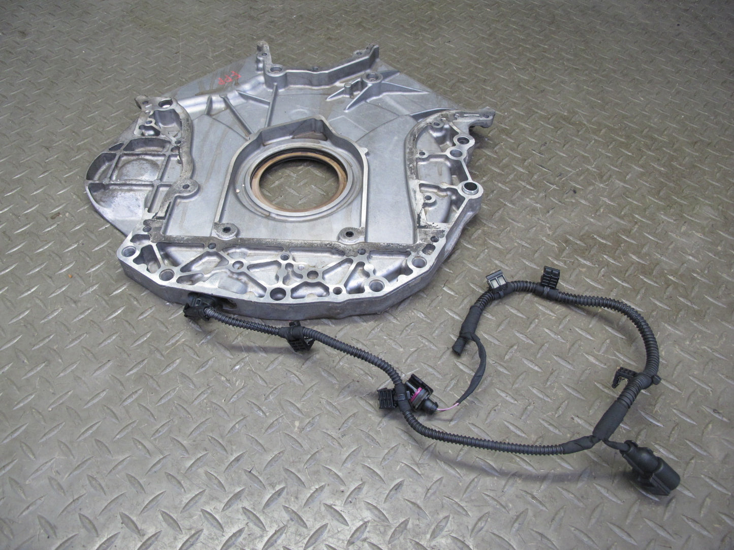 17-23 Porsche Panamera 971 2.9L Engine Rear Timing Plate Cover 06M103173K