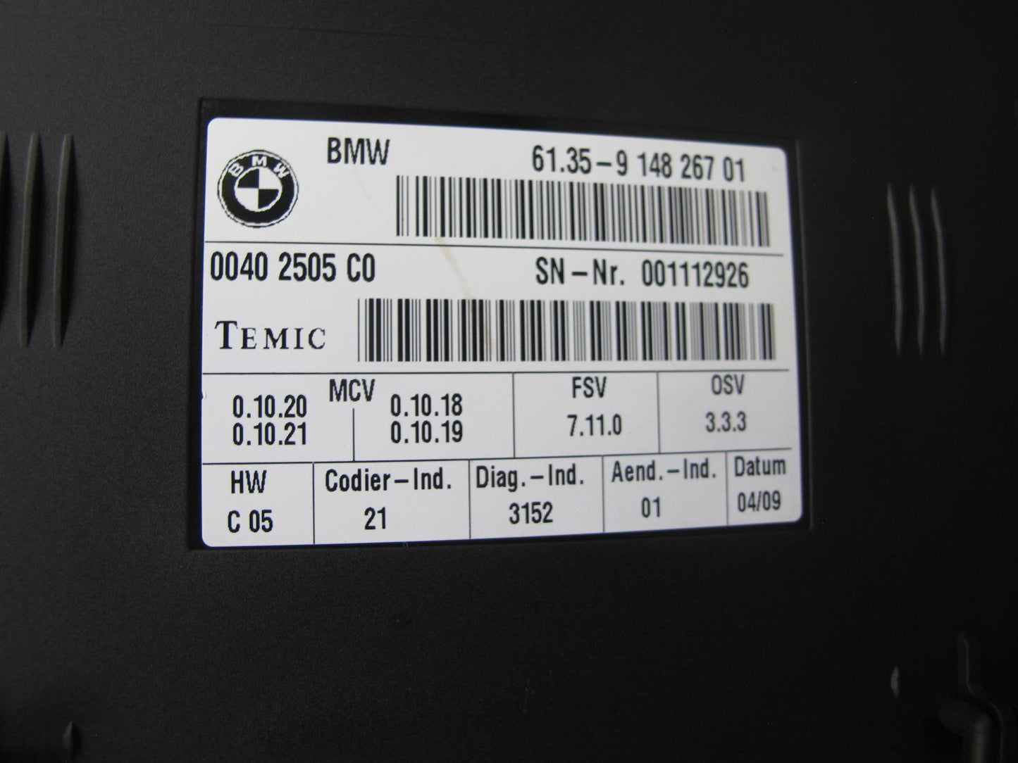 07-13 BMW E93 335i Conv Front Left Sport Seat Lower Frame Track Rail w Motor OEM