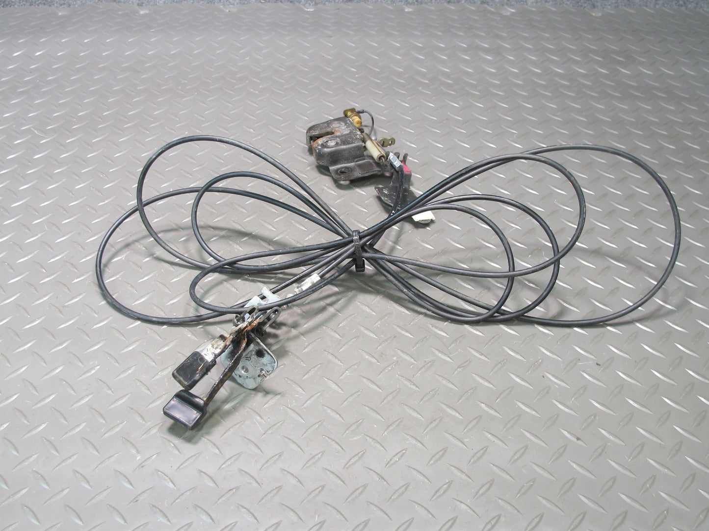 86-92 Toyota Supra MK3 Fuel Door Trunk Open Release Handle Cable Lock Latch OEM