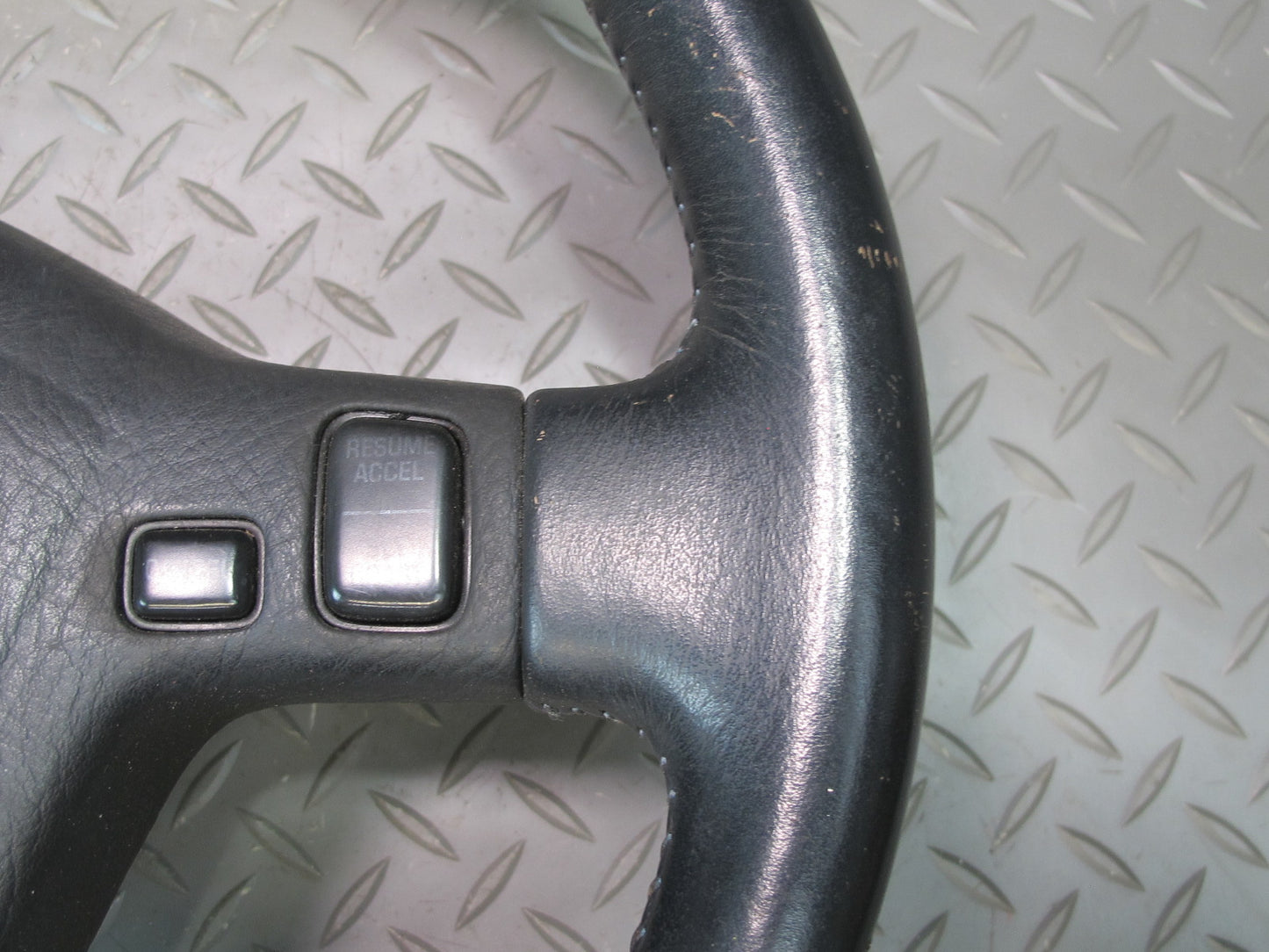 89-90 Toyota Supra MA70L Leather Steering w Horn Pad & Cruise Switch Black OEM