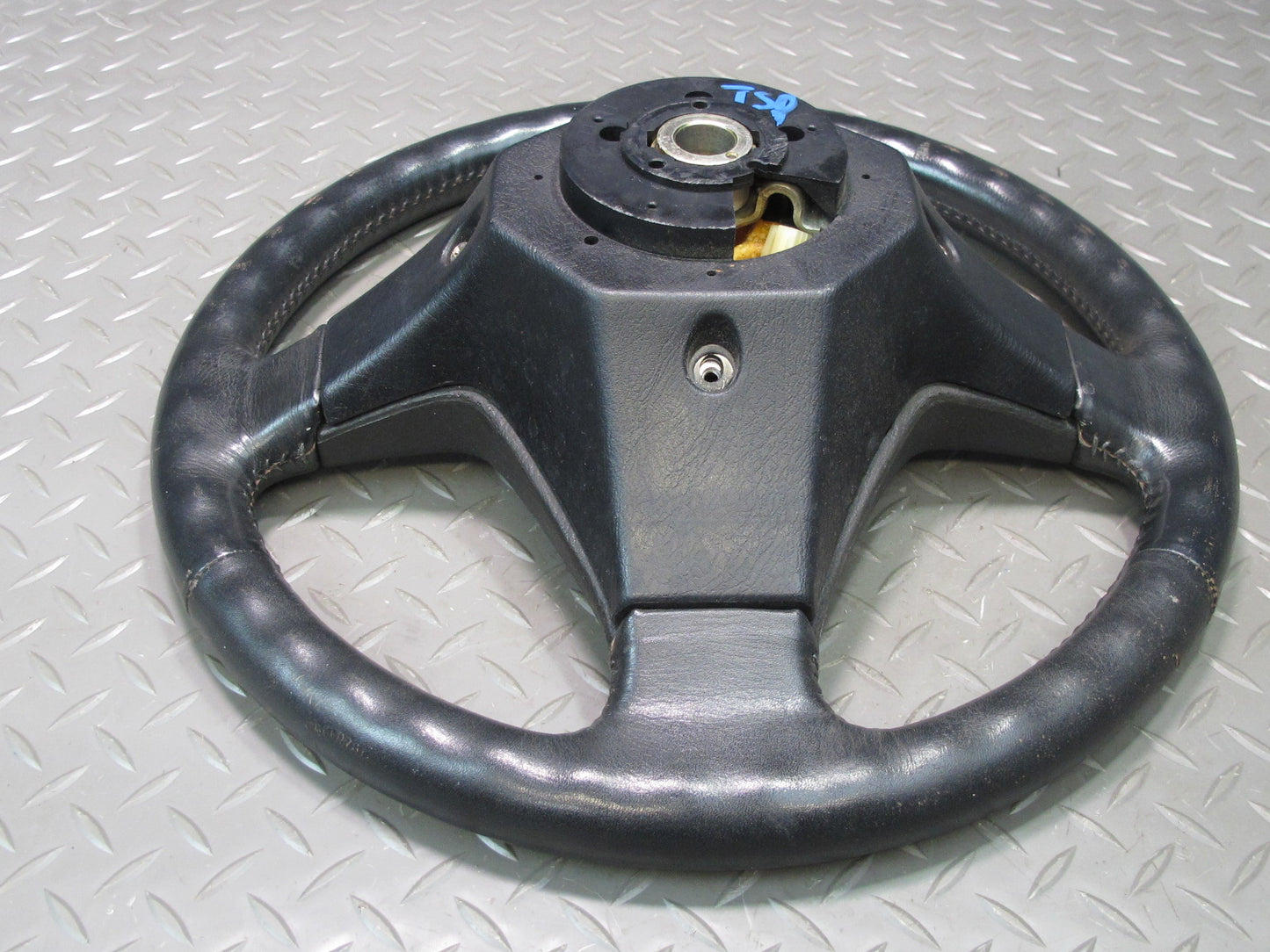 89-90 Toyota Supra MA70L Leather Steering w Horn Pad & Cruise Switch Black OEM