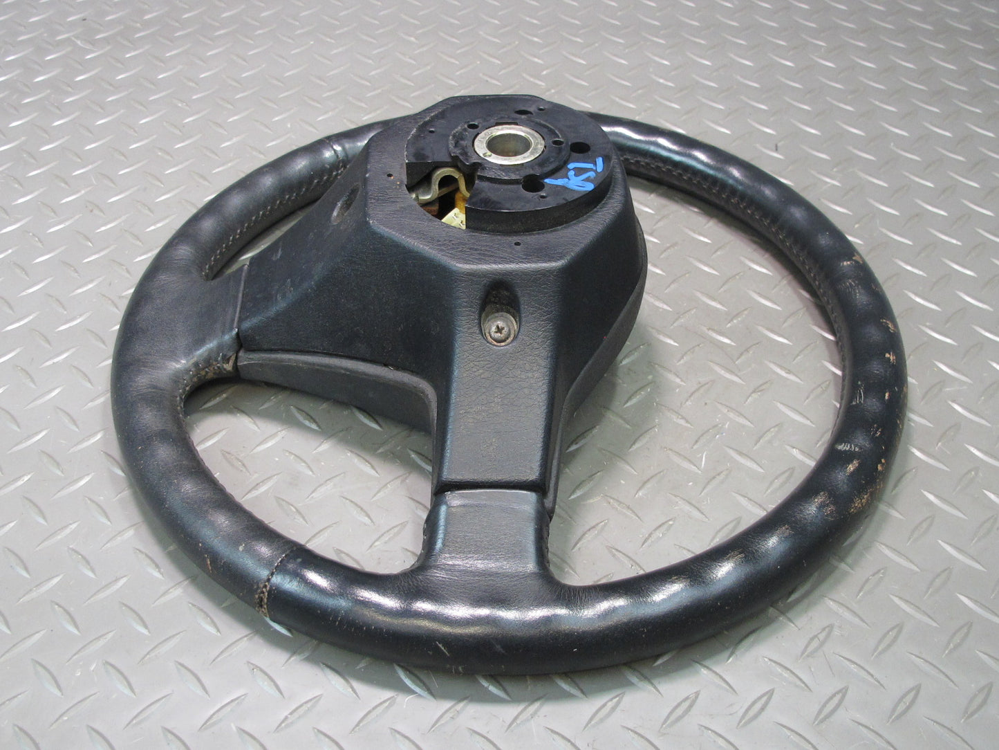 89-90 Toyota Supra MA70L Leather Steering w Horn Pad & Cruise Switch Black OEM
