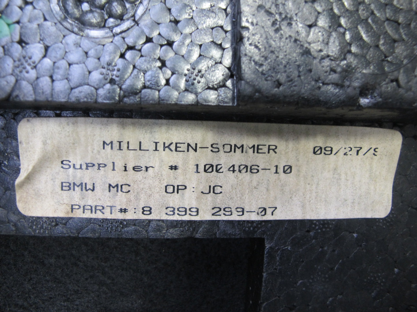 96-02 BMW E36/7 Z3 Roadster Rear Trunk Floor MAT Carpet Cover Gray 8399299 OEM