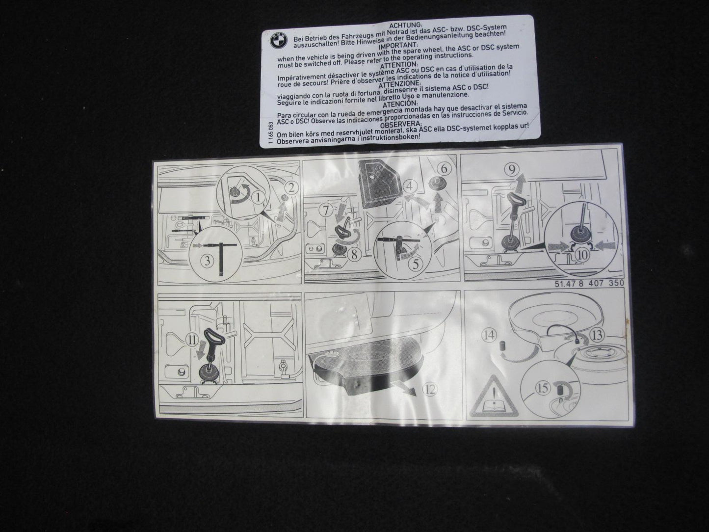 96-02 BMW E36/7 Z3 Roadster Rear Trunk Floor MAT Carpet Cover Gray 8399299 OEM