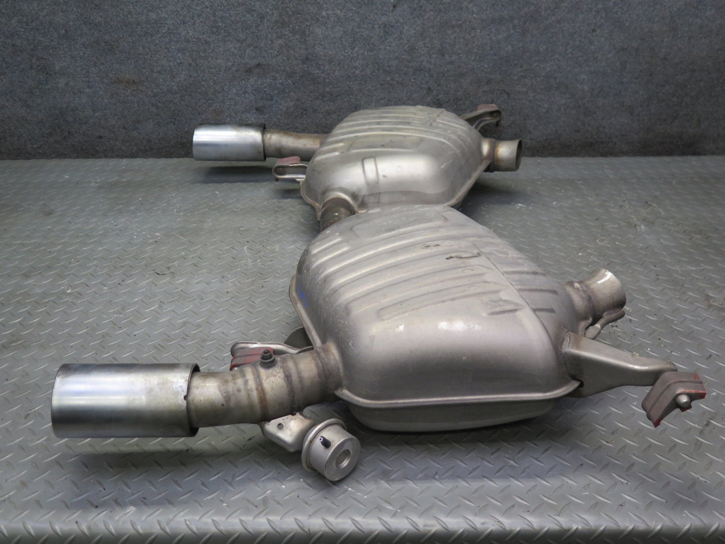 07-10 BMW E92 E93 335i N54 Set of 2 Rear Left  & Right Exhaust Muffler 64K OEM