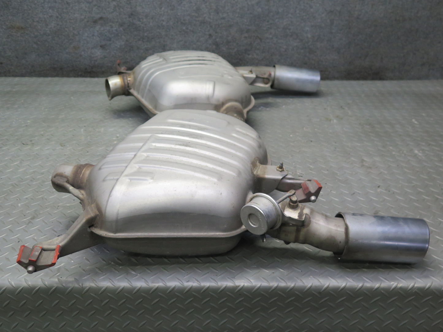 07-10 BMW E92 E93 335i N54 Set of 2 Rear Left  & Right Exhaust Muffler 64K OEM