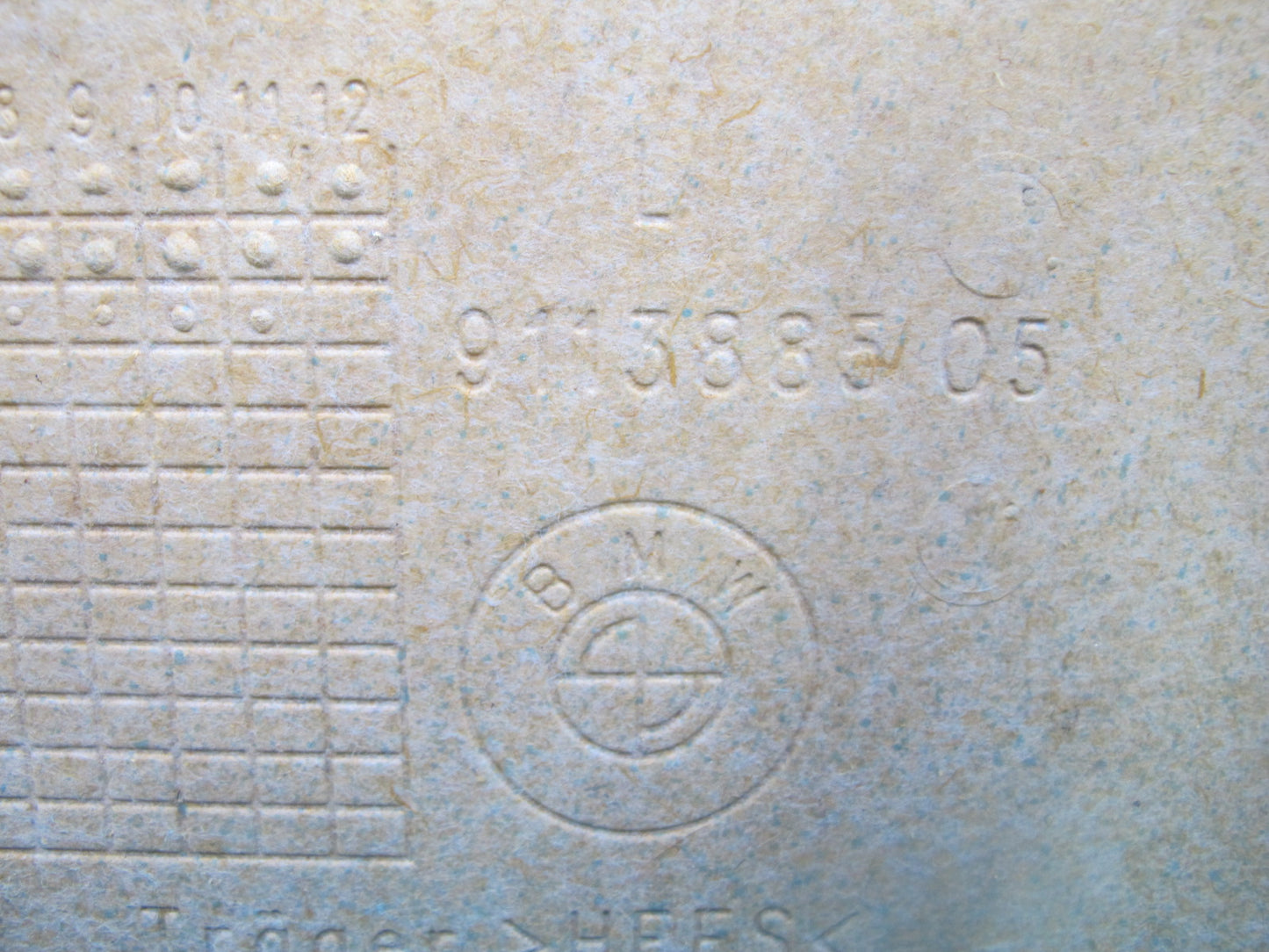 07-09 BMW E93 335i Convertible Front Left Seat Back Trim Cover Panel 9113885 OEM