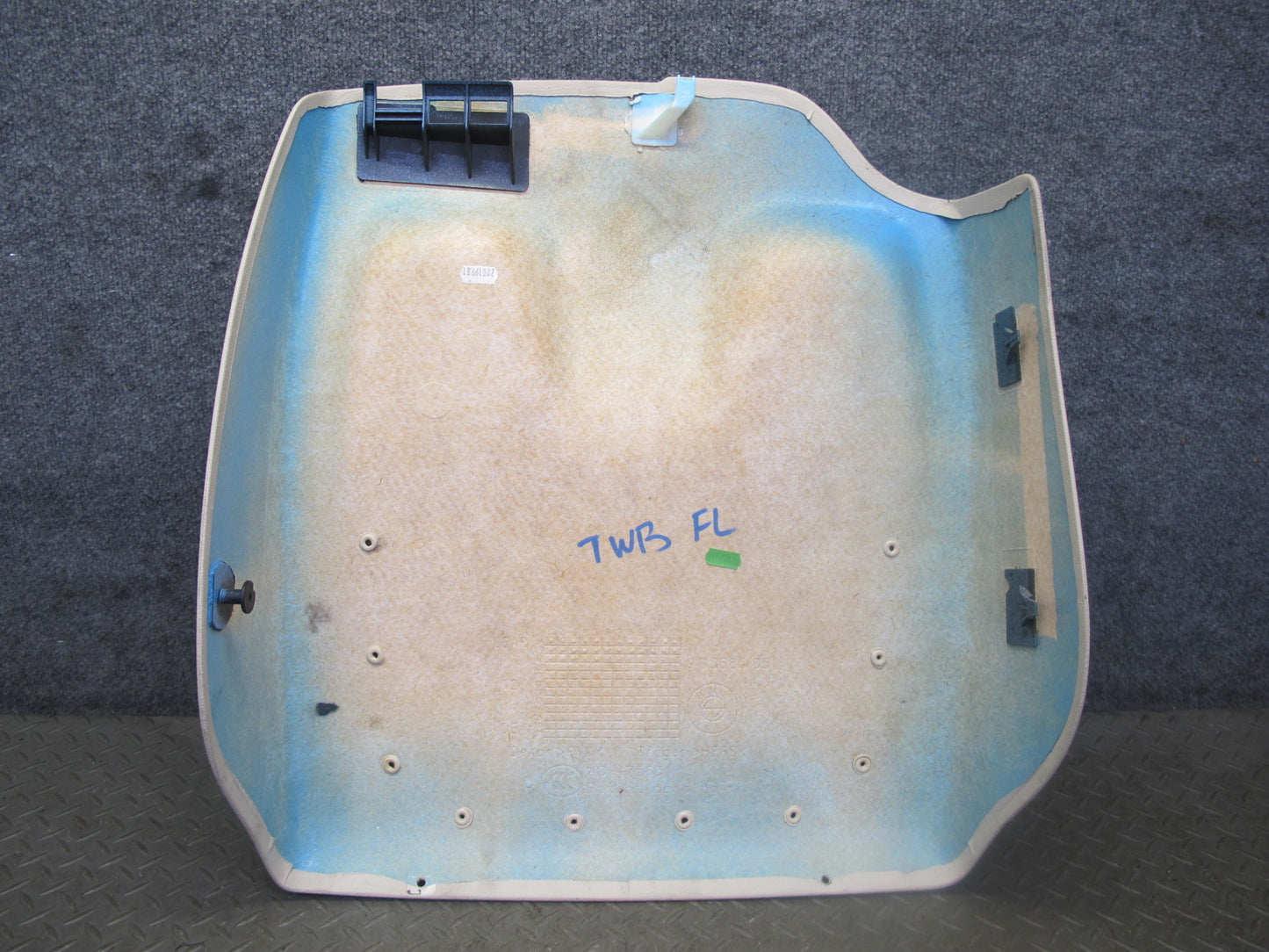 07-09 BMW E93 335i Convertible Front Left Seat Back Trim Cover Panel 9113885 OEM