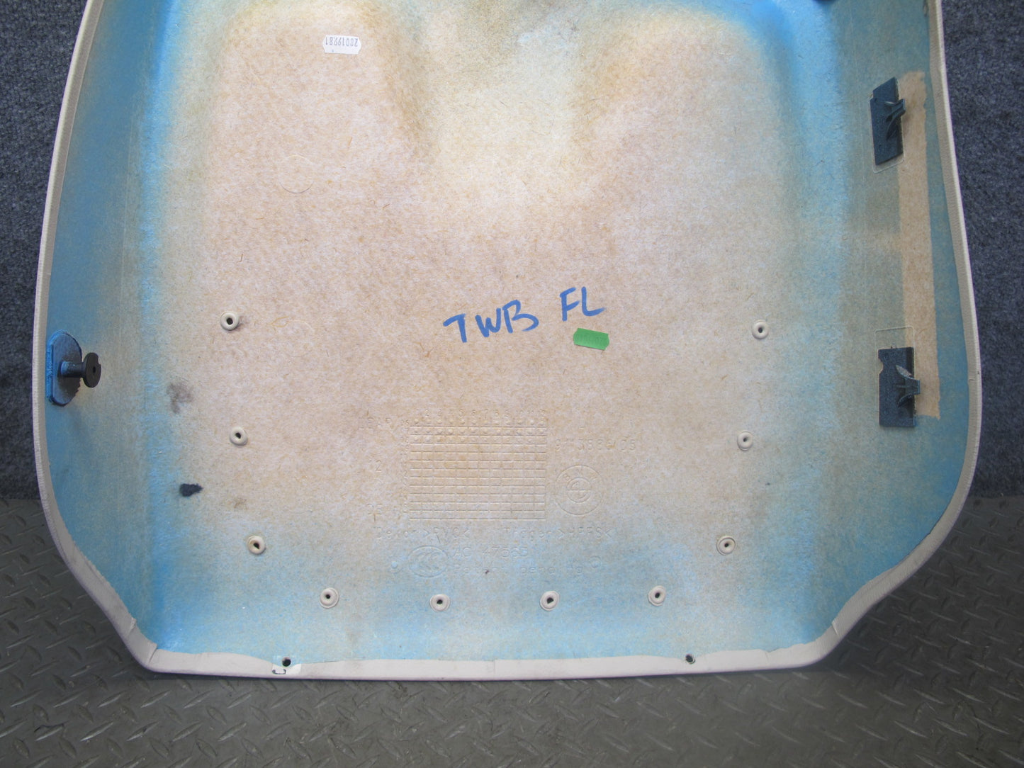 07-09 BMW E93 335i Convertible Front Left Seat Back Trim Cover Panel 9113885 OEM