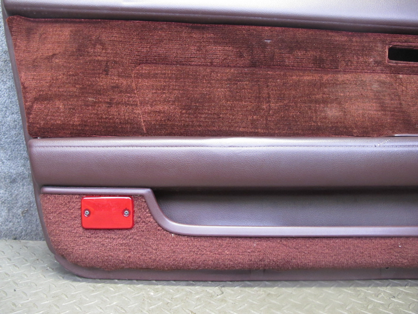 89-90 Toyota Supra MK3 Front Left Door Interior Trim Cover Panel Maroon OEM