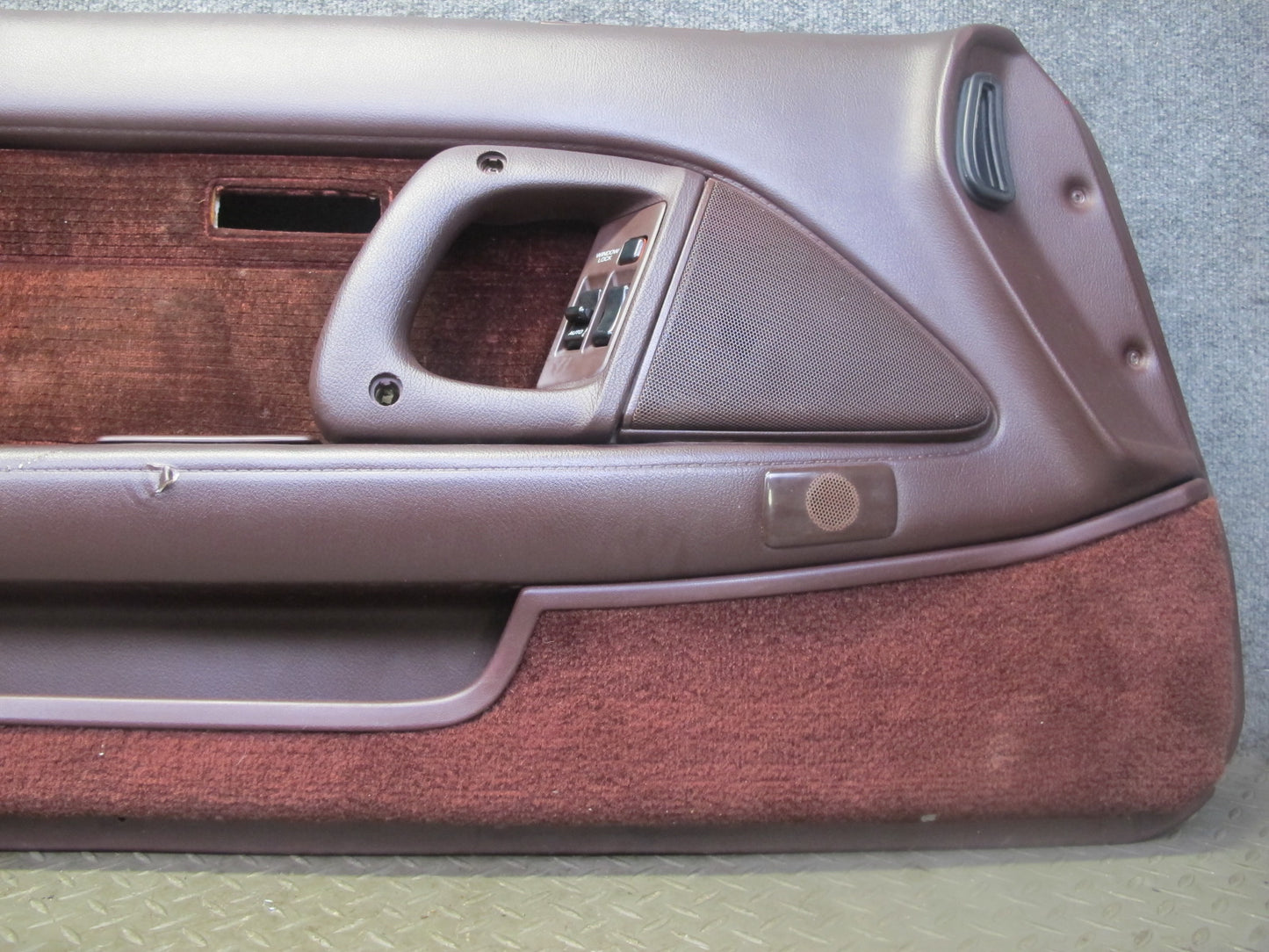 89-90 Toyota Supra MK3 Front Left Door Interior Trim Cover Panel Maroon OEM