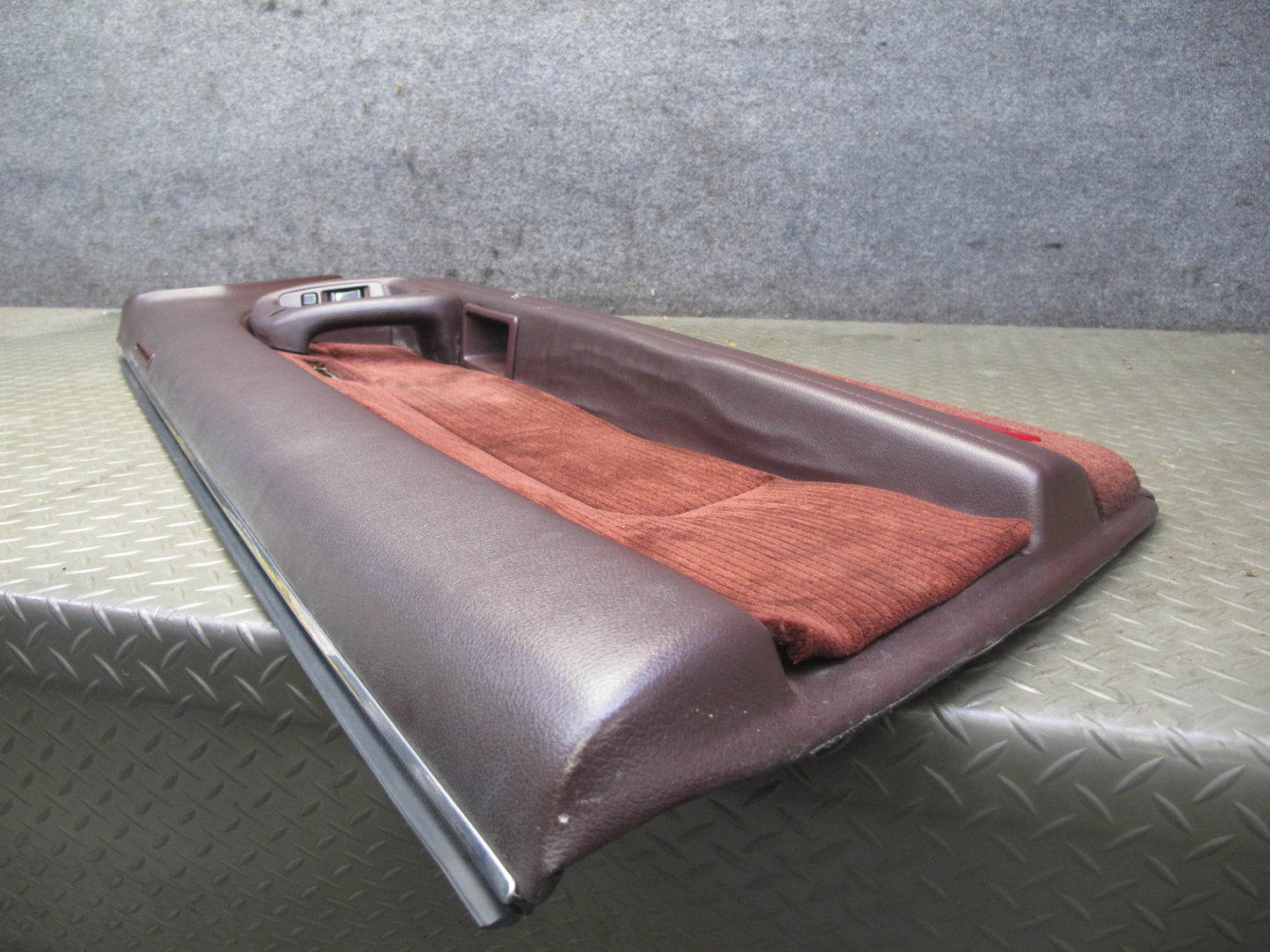 89-90 Toyota Supra MK3 Front Left Door Interior Trim Cover Panel Maroon OEM