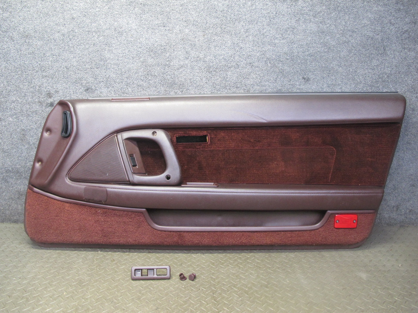 89-90 Toyota Supra MK3 Front Right Door Interior Trim Cover Panel Maroon OEM